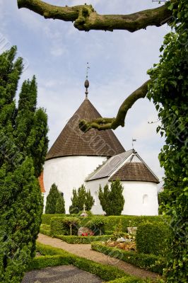 Round church Ols in Bornholm, Denmark