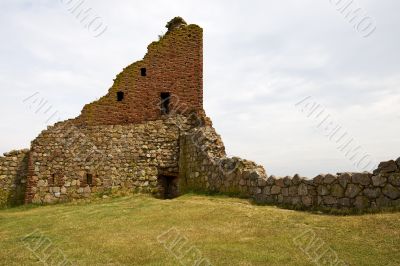 Hammershus, ruins of a castle in Bornholm, Denmark
