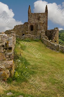 Hammershus, ruins of a castle in Bornholm, Denmark