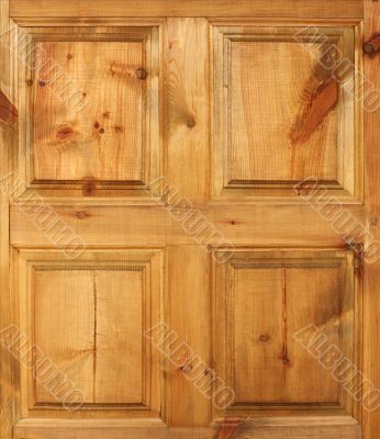 Yellow wooden door