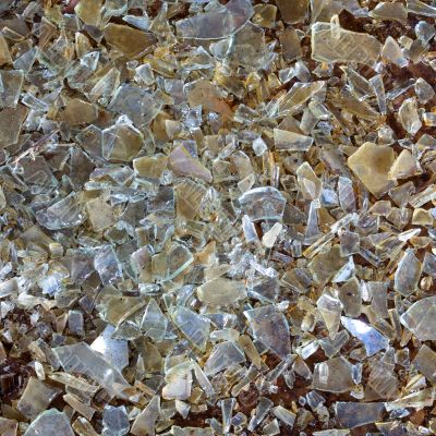 Splinters of dirty glass