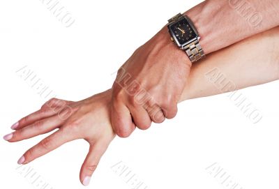 Female and male hands