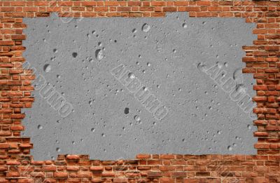 Framework made of an brick wall