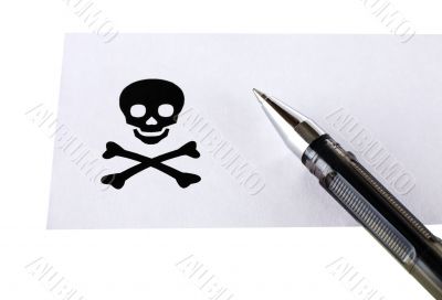 Slice of a paper with the image