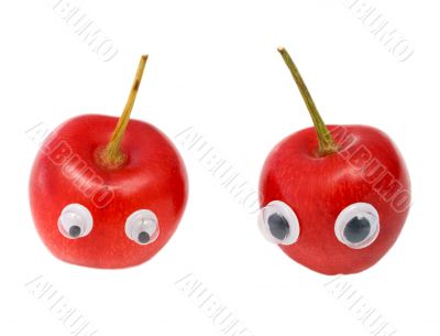 Sweet cherries with eyes