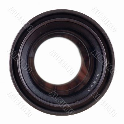 Lens on white