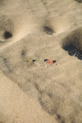 coins at the beach