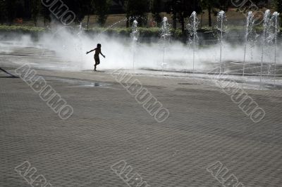 boy at water spring boy at water spring