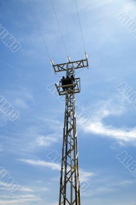 electricity tower front