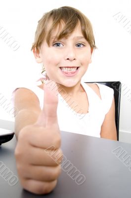 white girl wishing good luck