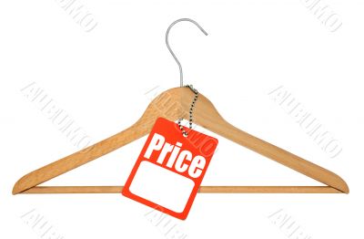 coat hanger and price tag