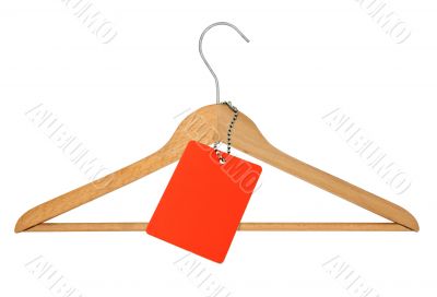 coat hanger and blank price tag