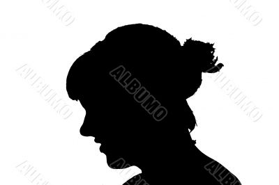Silhouette young girl