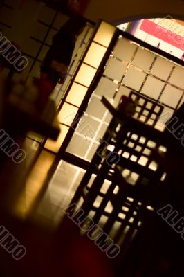 Interior of a modern cafe