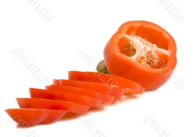 One sweet cut pepper