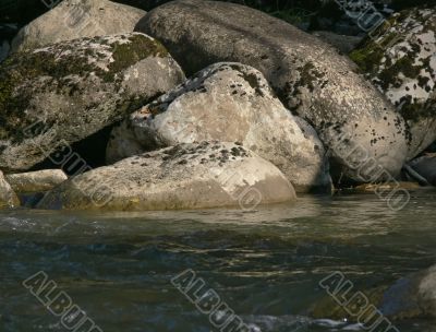 big stones in river `Yurtok`
