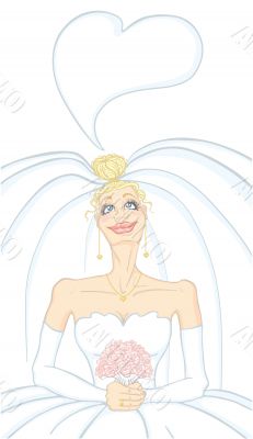 Happy bride