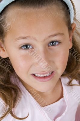close up of cute smiling girl