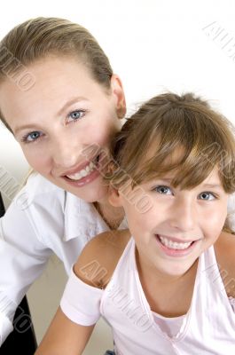 happy mother and daughter