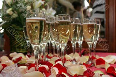 Glasses with champagne Glasses with champagne