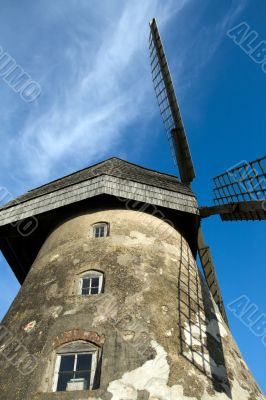 Traditional dutch windmill in Latvia