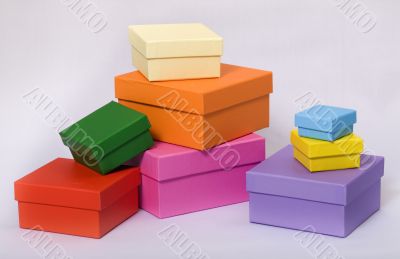 colored boxes for gifts