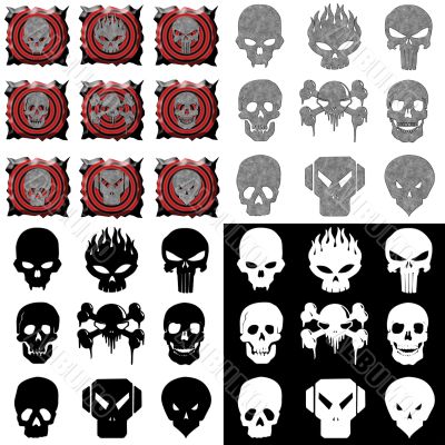 Skulls set