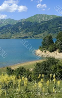 Lake of Campotosto in Abruzzi Lake of Campotosto in Abruzzi