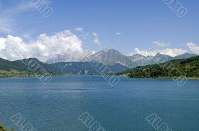 Campotosto Lake, in Abruzzi (Italy) Campotosto Lake, in Abruzzi (Italy)