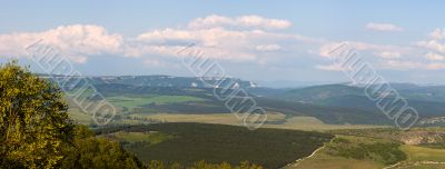 Panorama of Crimean mountains