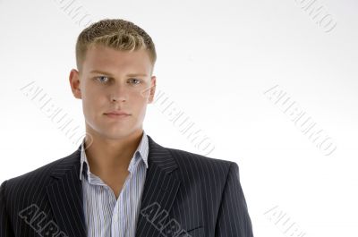 businessman looking to camera