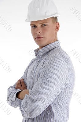 side view of young architect