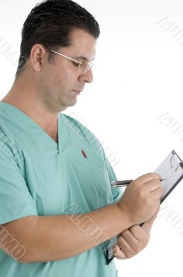 doctor writing the prescription doctor writing the prescription