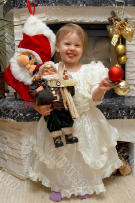 Xmas Child with Santa Claus