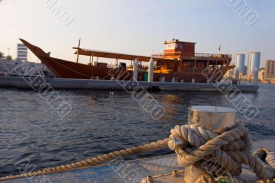 Rope on knight in old mooring