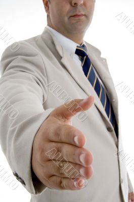 businessman offering hand shake