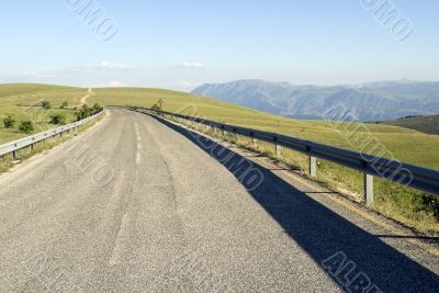Gran Sasso d`Italia, mountain road Gran Sasso d`Italia, mountain road