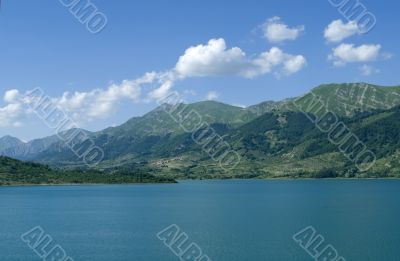 Lake of Campotosto in Abruzzi Lake of Campotosto in Abruzzi