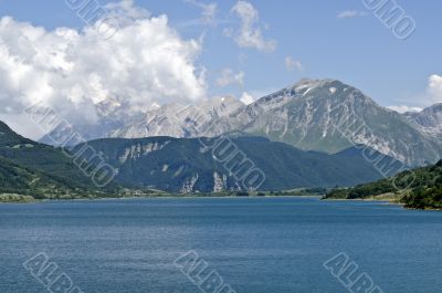 Campotosto Lake in Abruzzi Campotosto Lake in Abruzzi