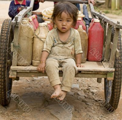 Child with gasoline can