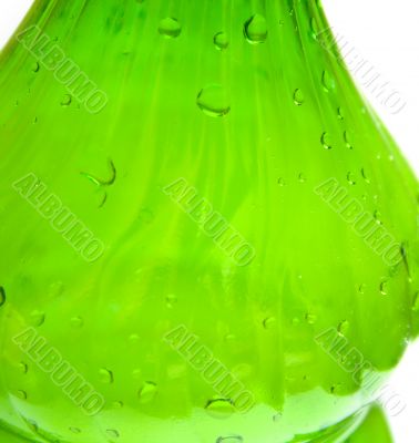 Green plastic bottle