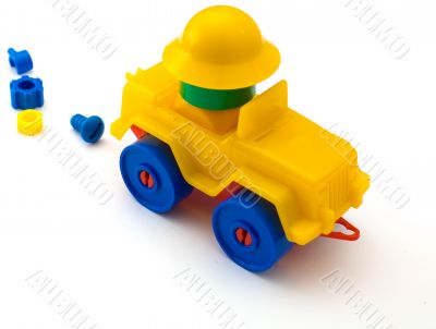 Yellow toy machine