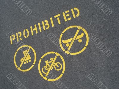 no cycling or skating