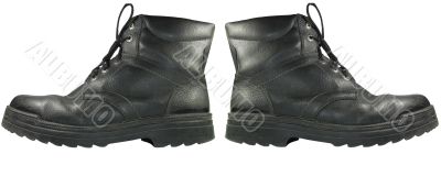 Army boots isolated on white background