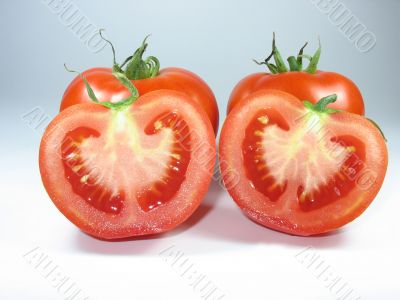 sliced fresh red tomato