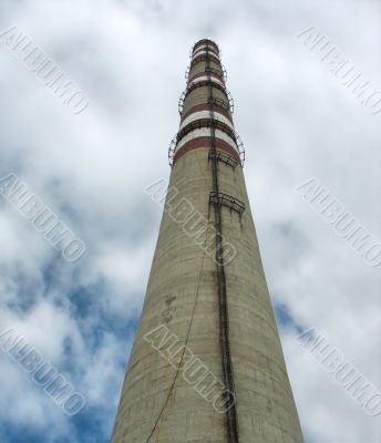 A chimney of a power plant