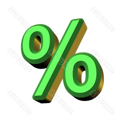 3D percent character