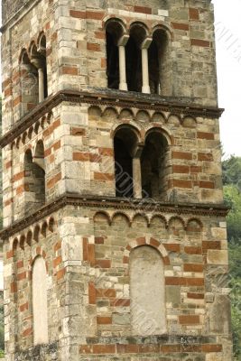 Belfry of church in Romanesque style Belfry of church in Romanesque style