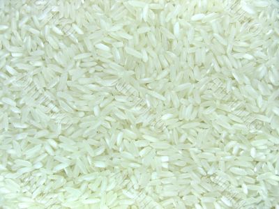 Foodstuff close up white organic rice background