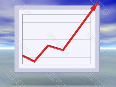 business success and growth graph concept illustration